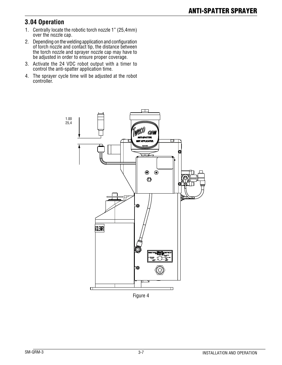 Anti-spatter sprayer, 04 operation | Tweco QRM-3 Anti-Spatter Sprayer User Manual | Page 11 / 18