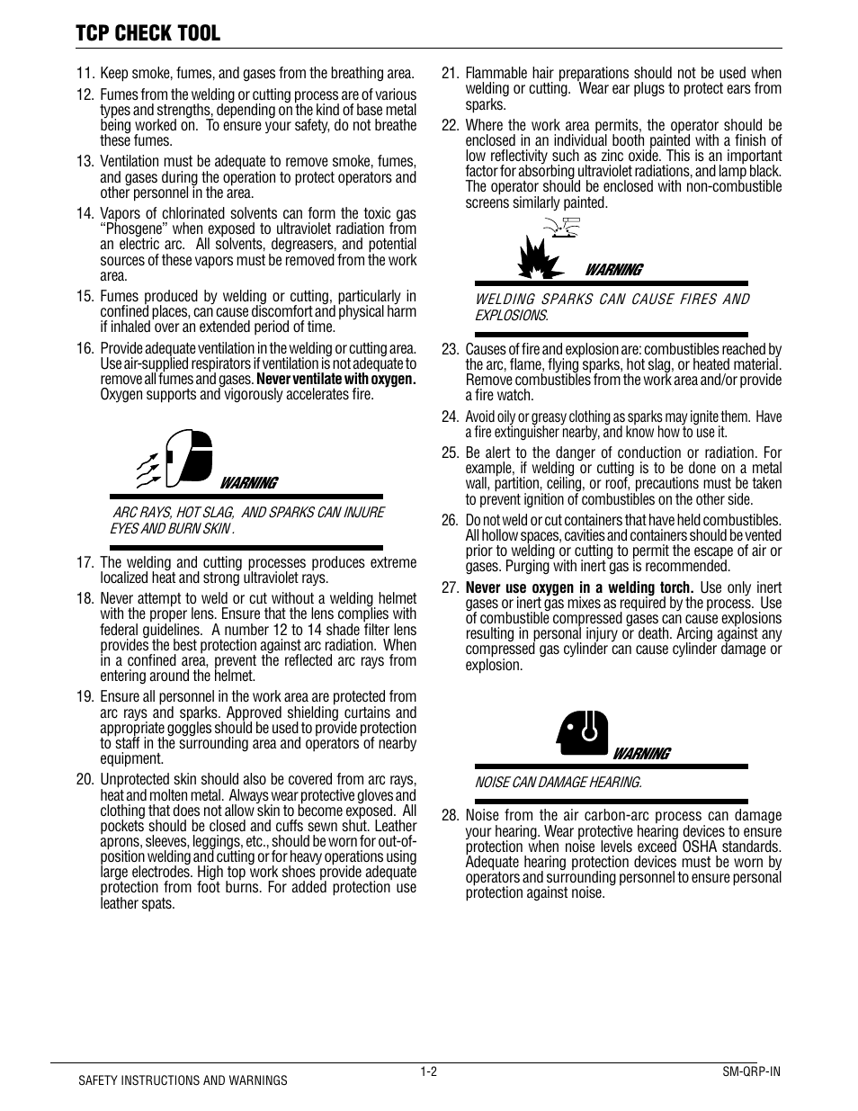 Tcp check tool | Tweco QRP-IN TCP Check Tool User Manual | Page 6 / 14