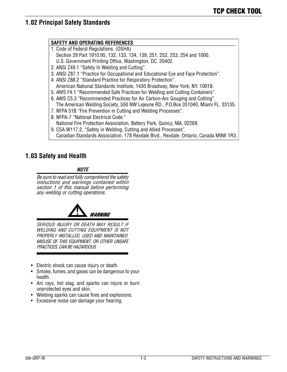 Tcp check tool | Tweco QRP-IN TCP Check Tool User Manual | Page 7 / 14