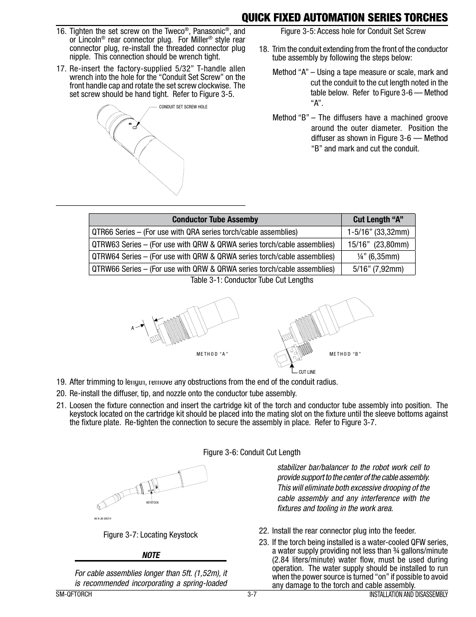 Quick fixed automation series torches | Tweco Quick Fixed User Manual | Page 11 / 27