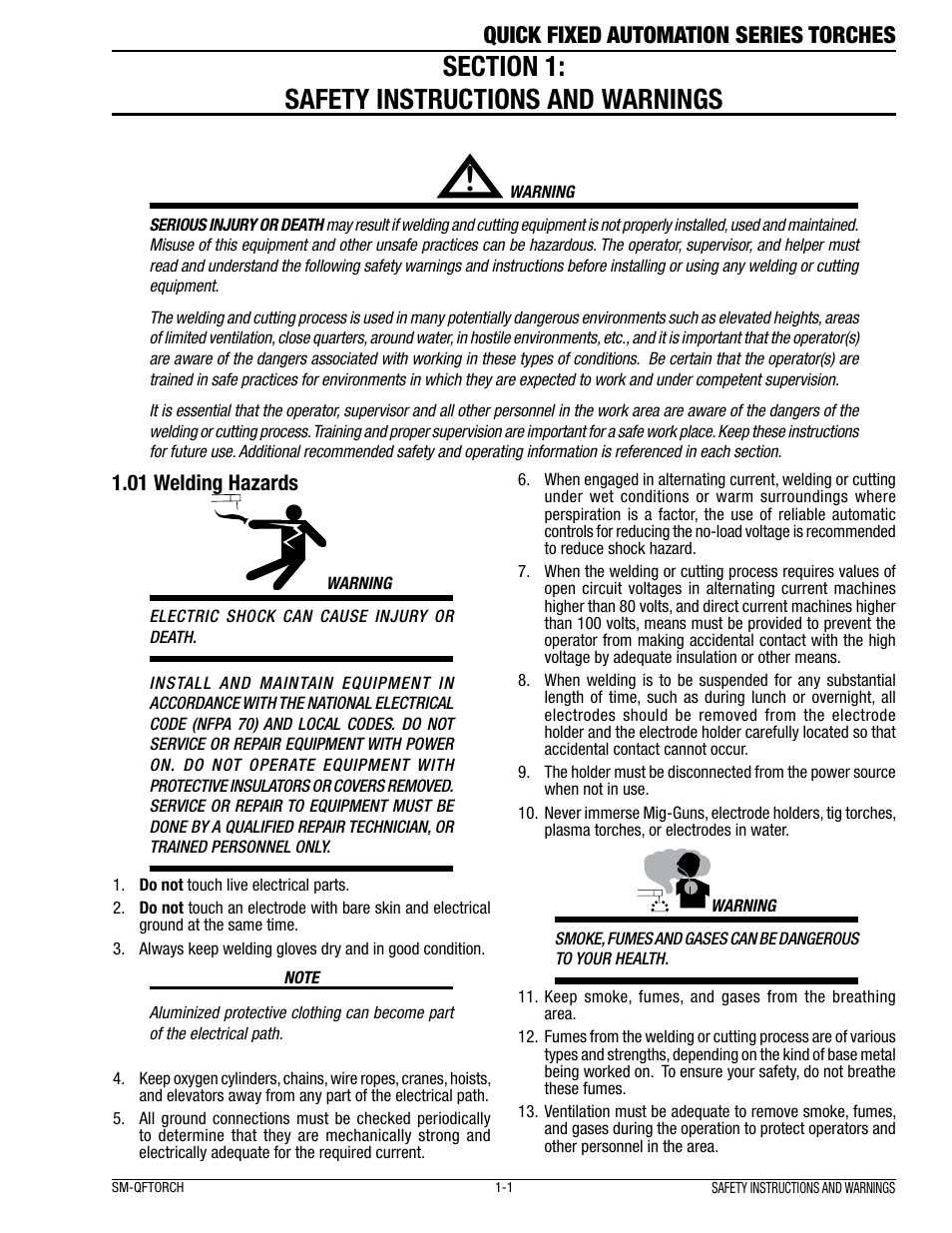 Quick fixed automation series torches | Tweco Quick Fixed User Manual | Page 5 / 27