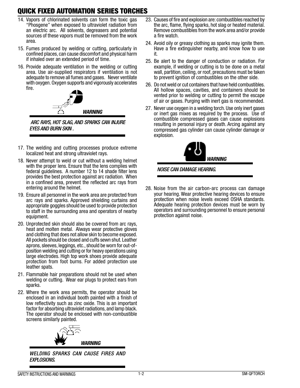 Quick fixed automation series torches | Tweco Quick Fixed User Manual | Page 6 / 27
