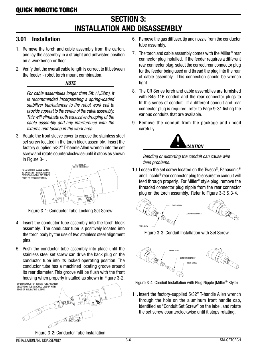 Quick robotic torch, 01 installation | Tweco Quick Robotic Torch User Manual | Page 10 / 40