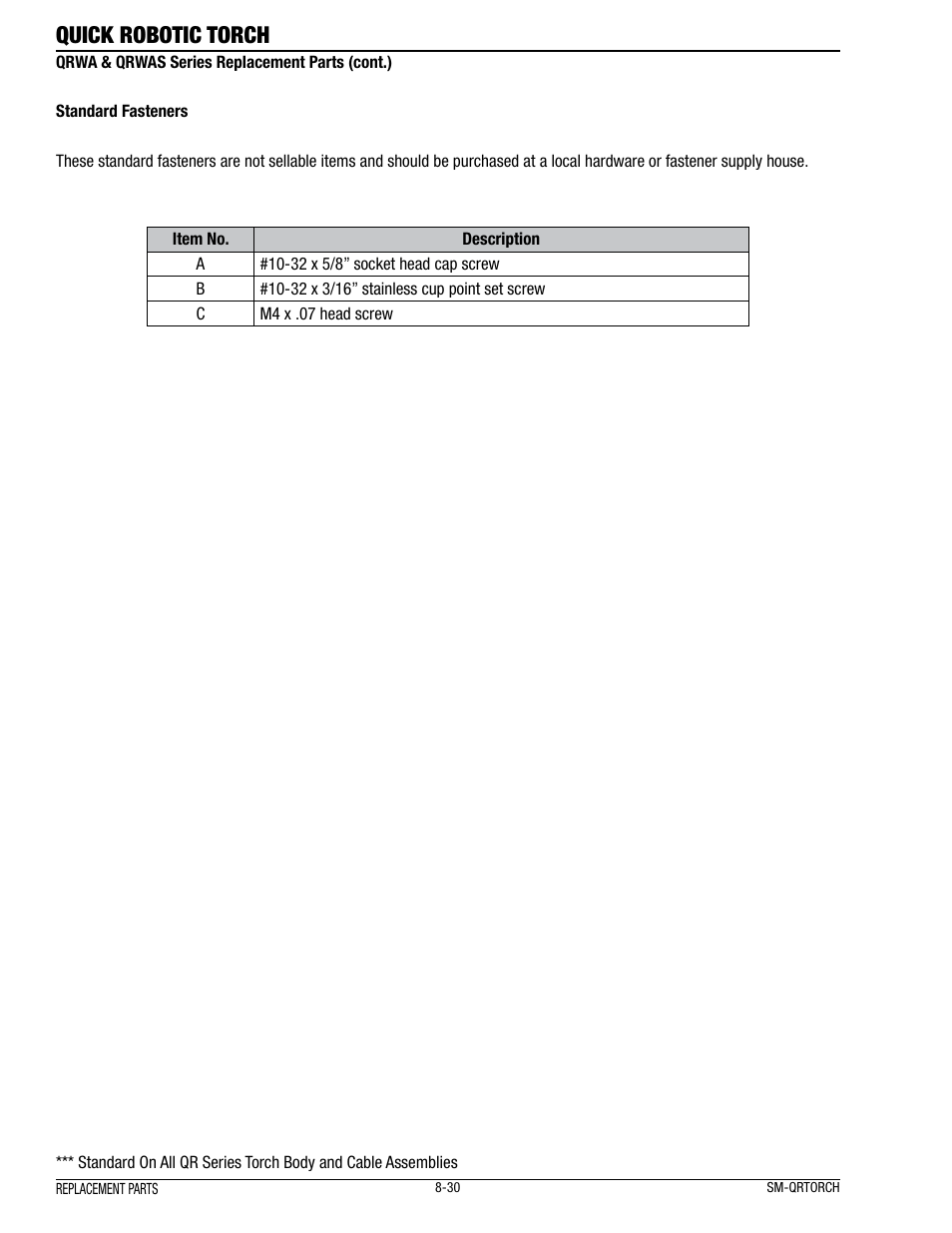 Quick robotic torch | Tweco Quick Robotic Torch User Manual | Page 34 / 40