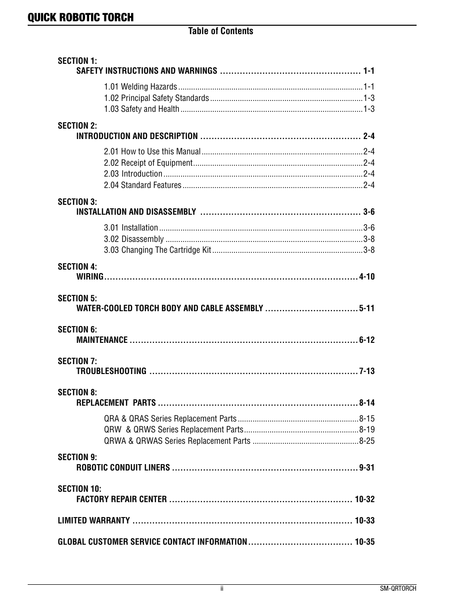 Quick robotic torch | Tweco Quick Robotic Torch User Manual | Page 4 / 40