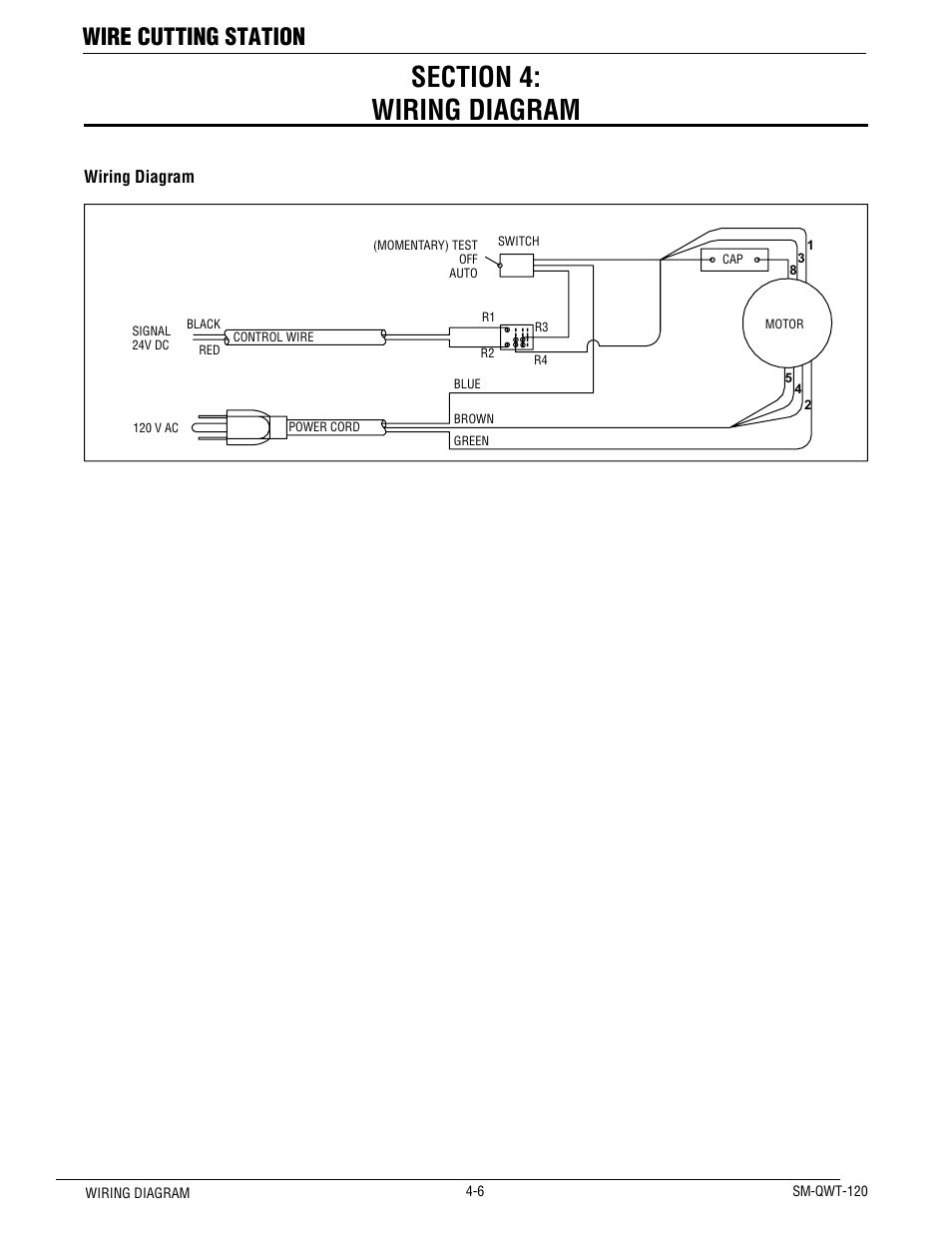 Wire cutting station | Tweco QWT-120 User Manual | Page 10 / 16