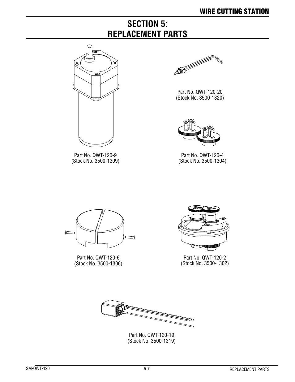 Wire cutting station | Tweco QWT-120 User Manual | Page 11 / 16