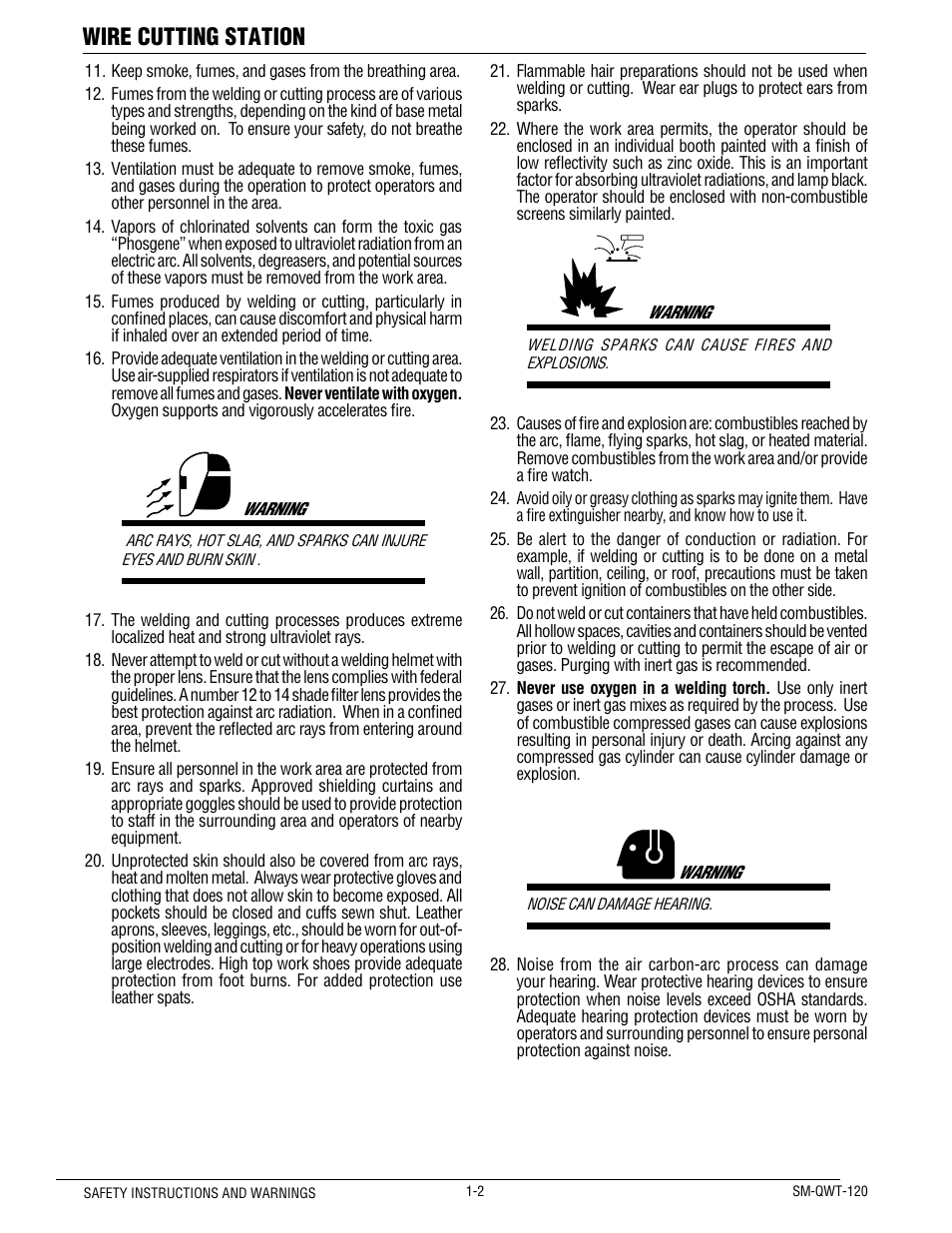 Wire cutting station | Tweco QWT-120 User Manual | Page 6 / 16