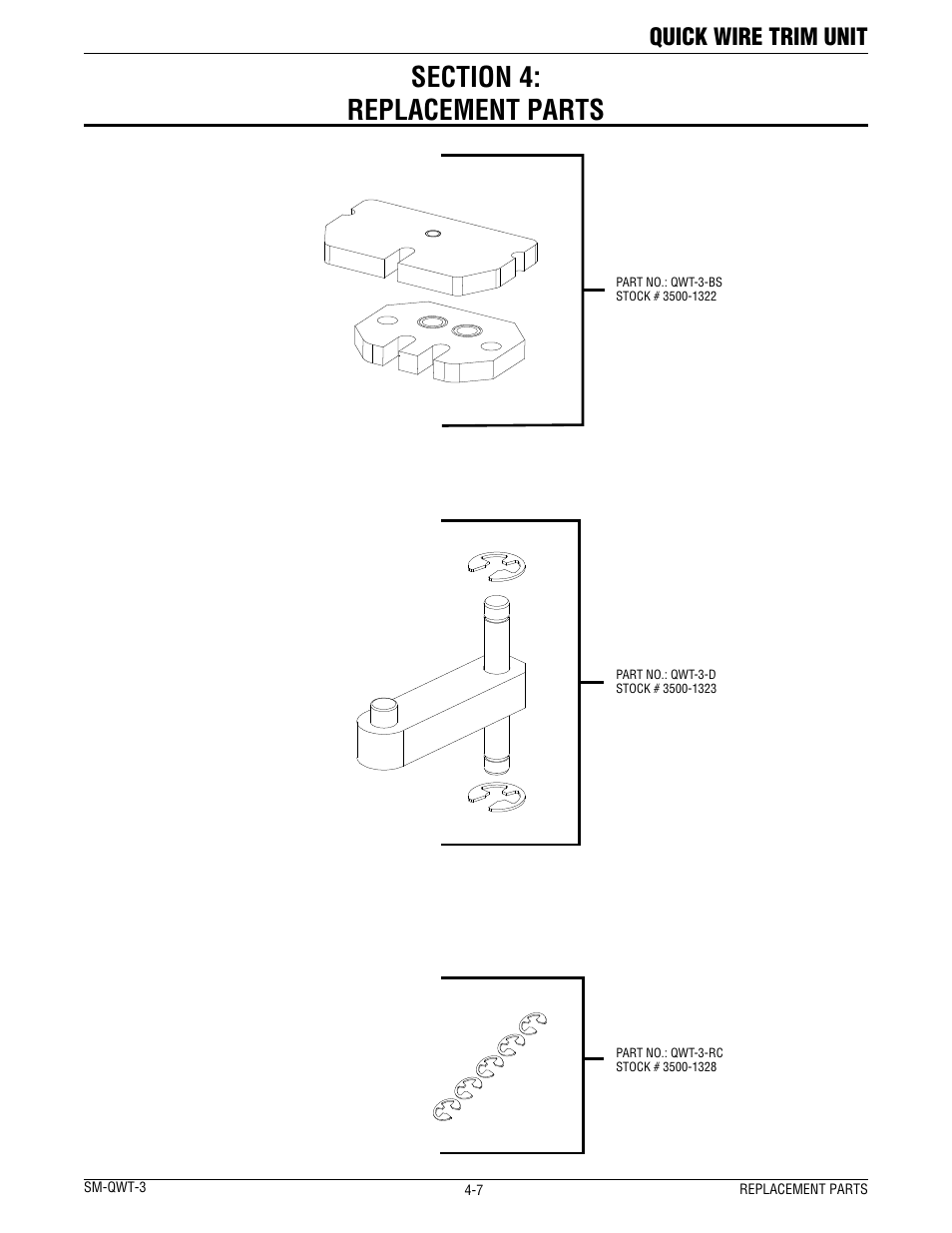 Quick wire trim unit | Tweco QWT-3 Quick Wire Trim Unit User Manual | Page 11 / 16