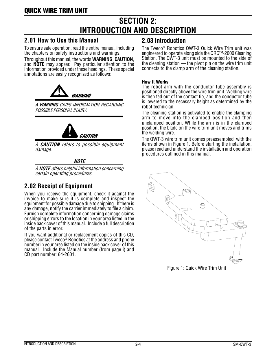 Quick wire trim unit | Tweco QWT-3 Quick Wire Trim Unit User Manual | Page 8 / 16