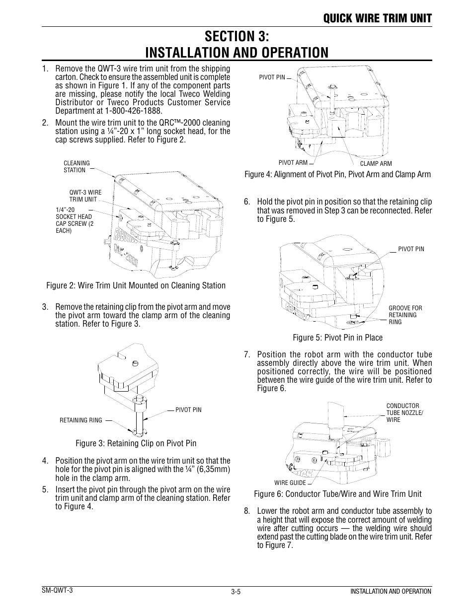 Quick wire trim unit | Tweco QWT-3 Quick Wire Trim Unit User Manual | Page 9 / 16