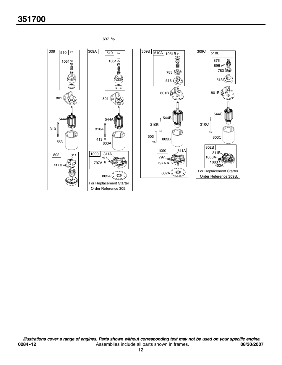 Briggs & Stratton 351700 User Manual | Page 12 / 20