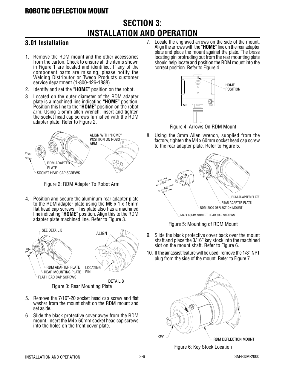 Robotic deflection mount, 01 installation | Tweco RDM-2000 User Manual | Page 10 / 22