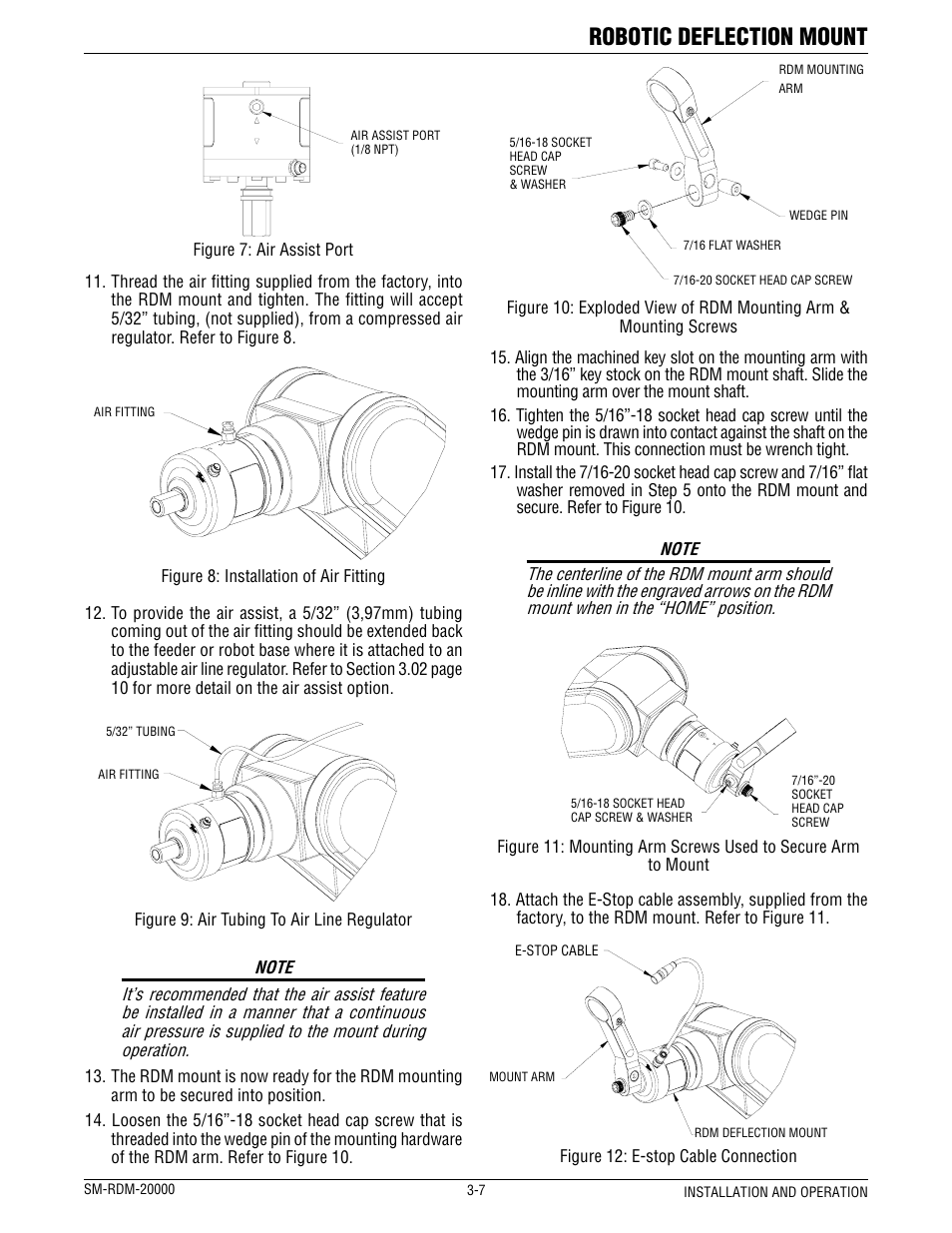 Robotic deflection mount | Tweco RDM-2000 User Manual | Page 11 / 22