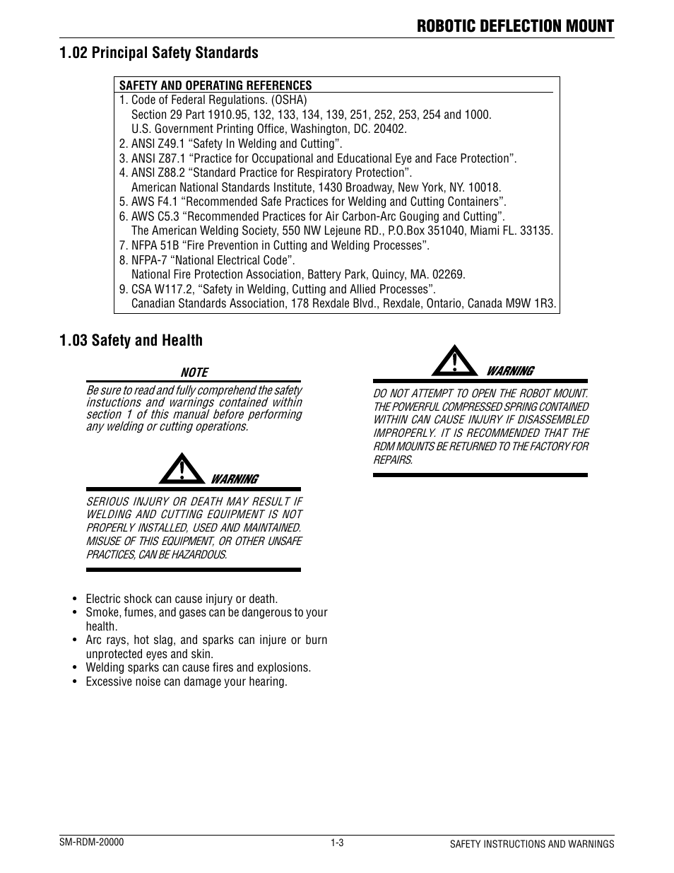 Robotic deflection mount | Tweco RDM-2000 User Manual | Page 7 / 22