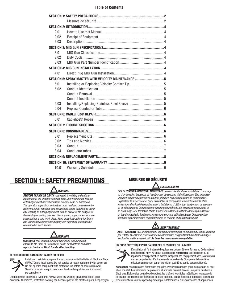 Tweco SprayMaster with Velocity Consumables MIG Gun User Manual | Page 4 / 12