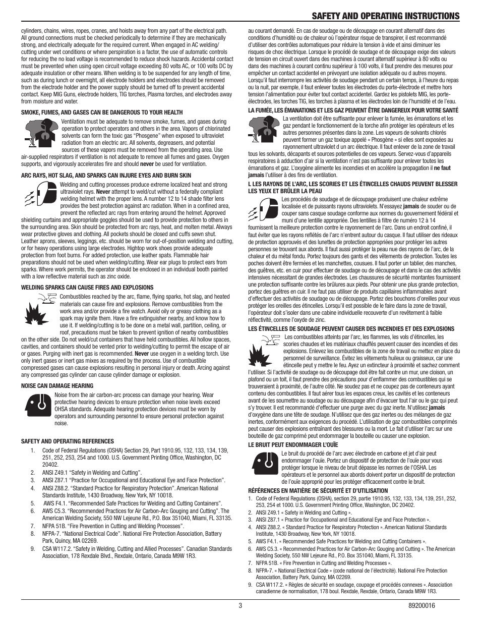Safety and operating instructions | Tweco SprayMaster with Velocity Consumables MIG Gun User Manual | Page 5 / 12