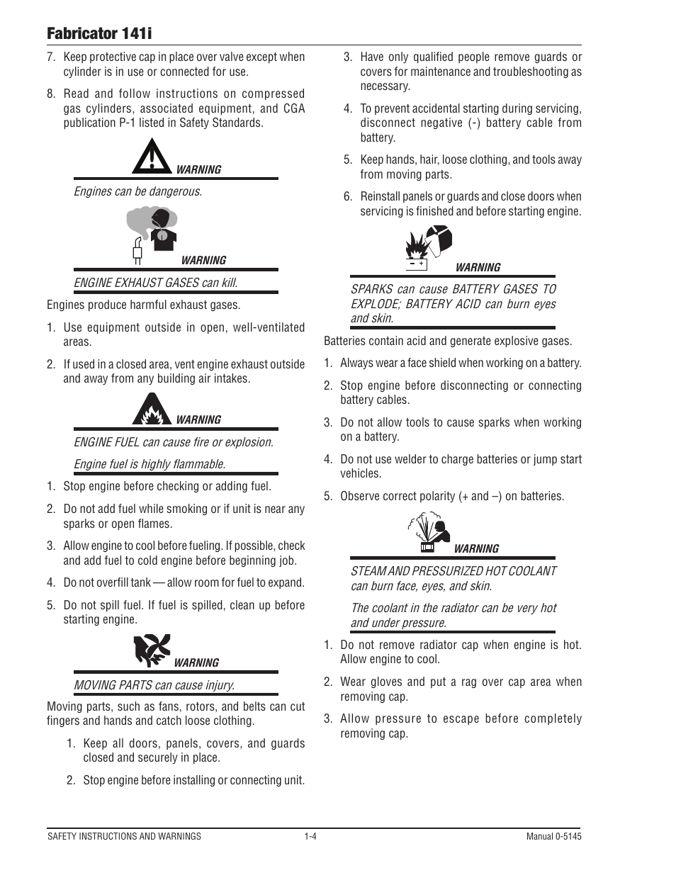 Fabricator 141i | Tweco Fabricator 141i Operating Manual User Manual | Page 10 / 104