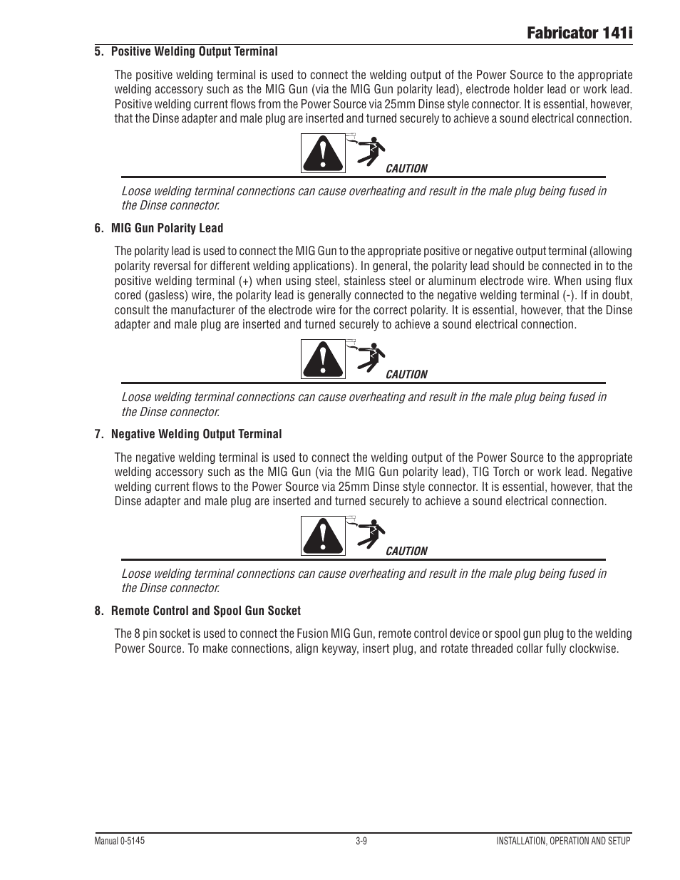 Fabricator 141i | Tweco Fabricator 141i Operating Manual User Manual | Page 39 / 104