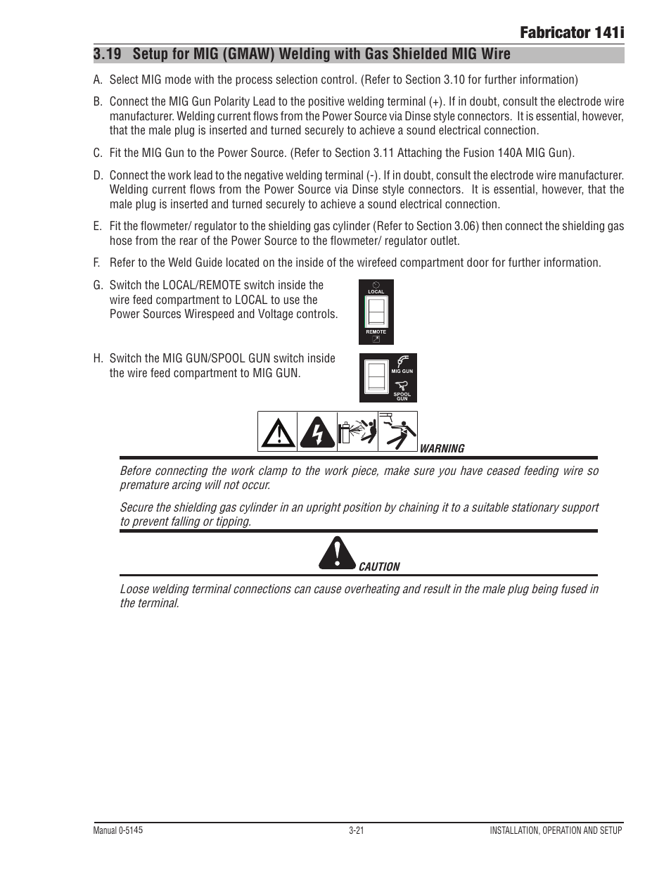 Fabricator 141i | Tweco Fabricator 141i Operating Manual User Manual | Page 51 / 104