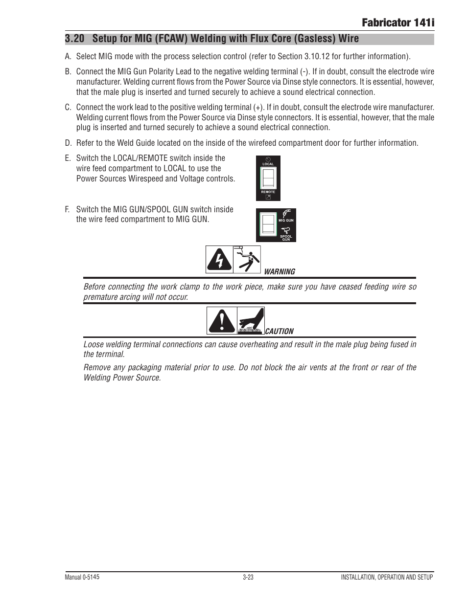 Fabricator 141i | Tweco Fabricator 141i Operating Manual User Manual | Page 53 / 104