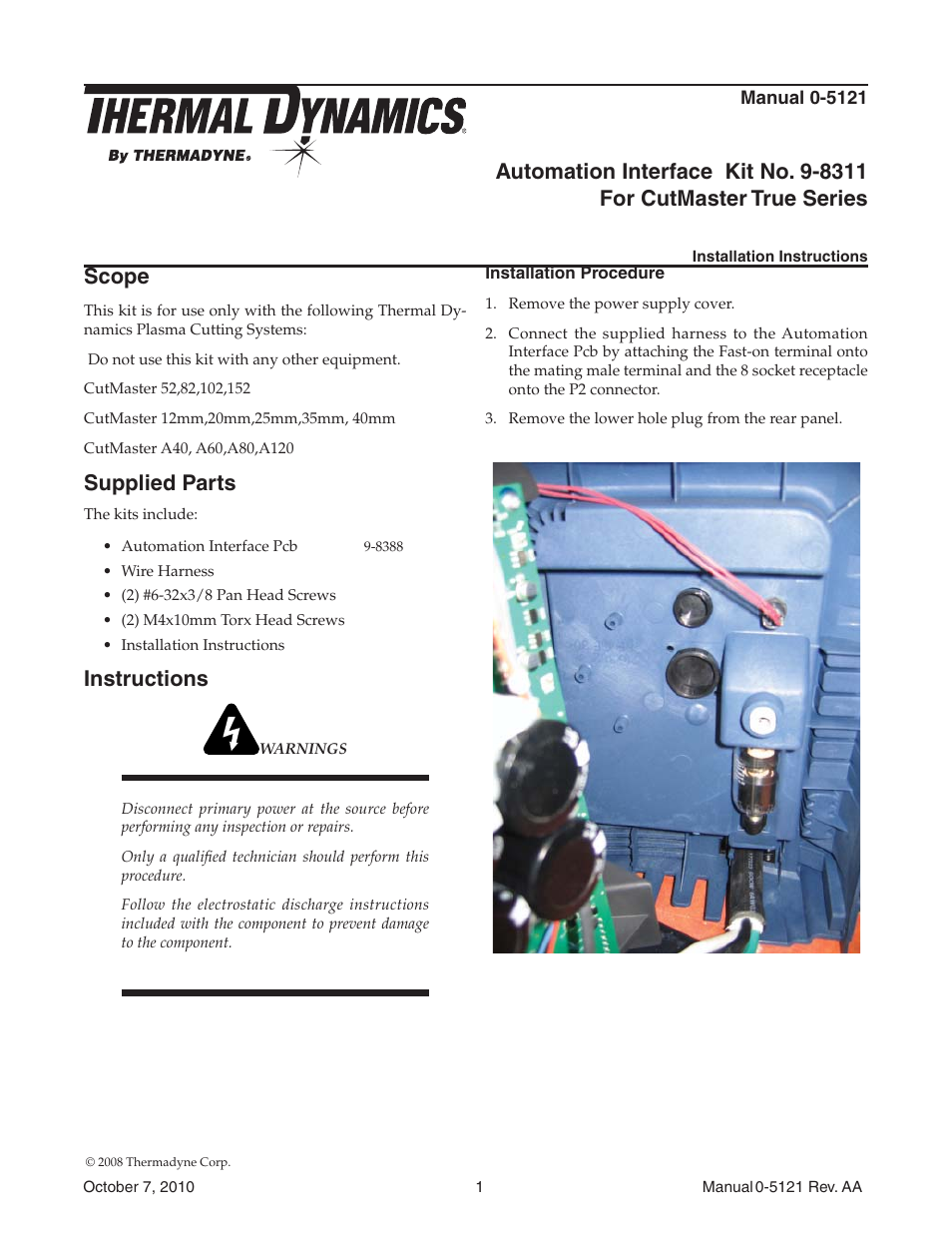 Tweco 9-8311 User Manual | 3 pages