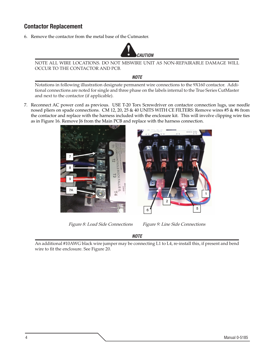 Contactor replacement | Tweco 9-8587 User Manual | Page 4 / 12