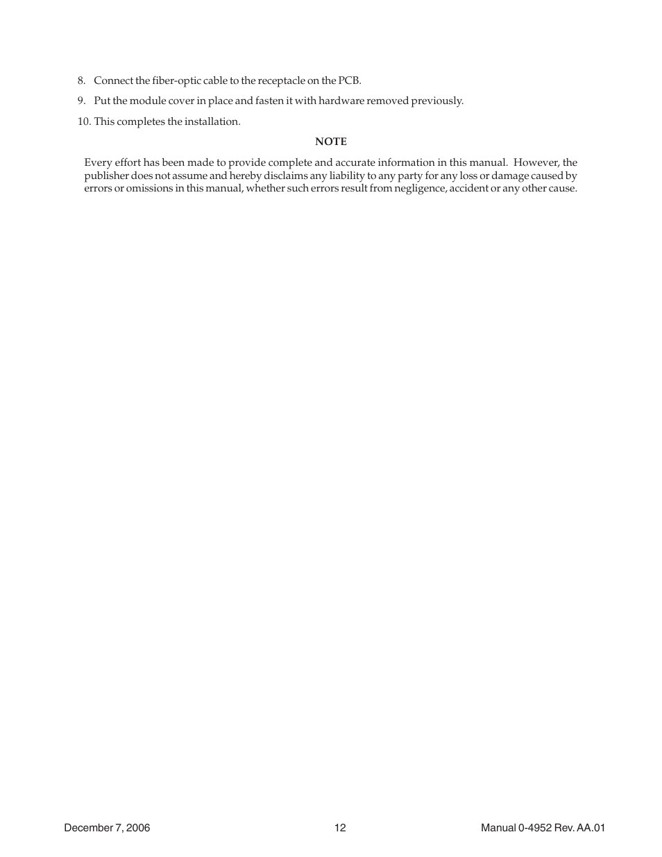 Tweco 9-9515 User Manual | Page 12 / 13