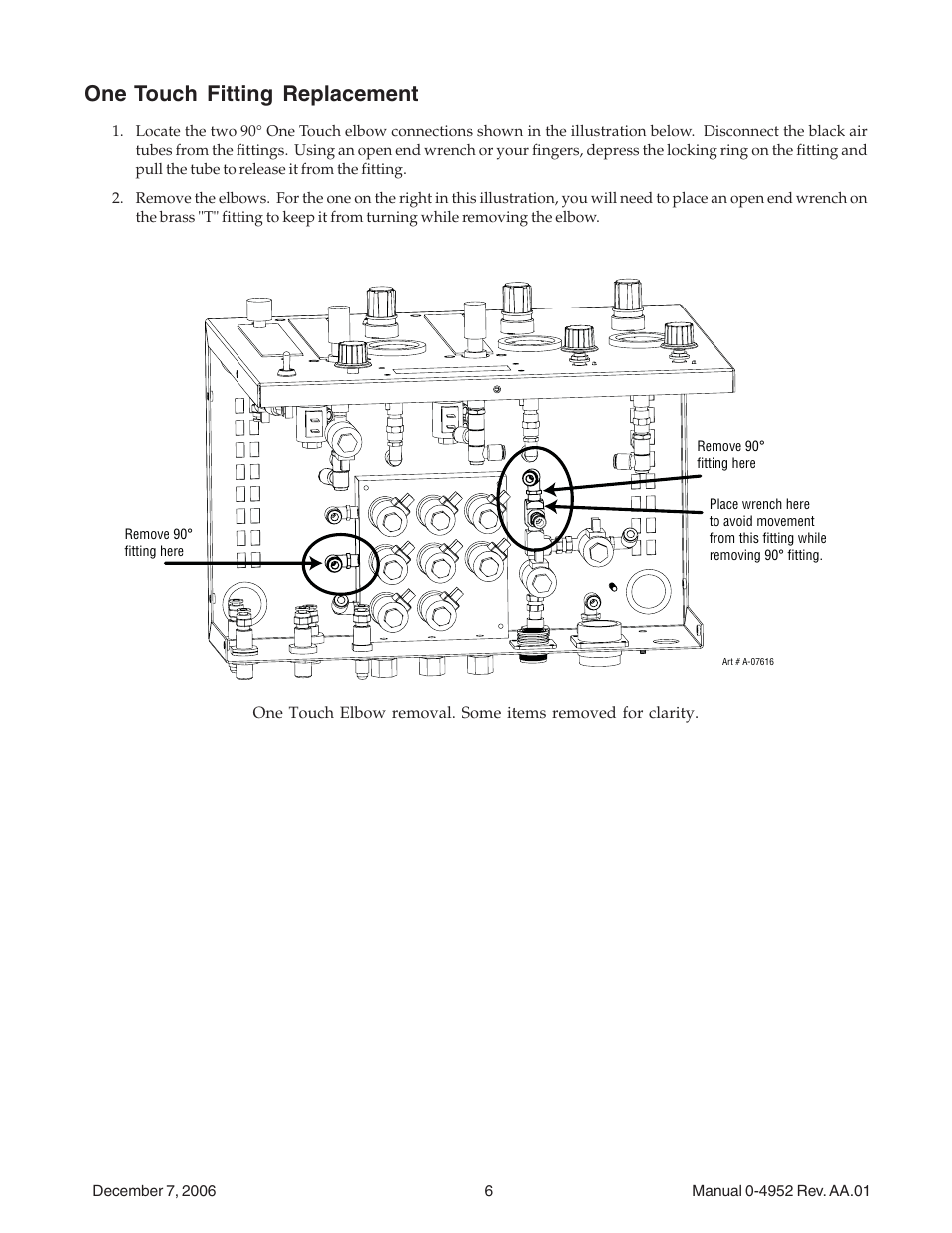 One touch fitting replacement | Tweco 9-9515 User Manual | Page 6 / 13