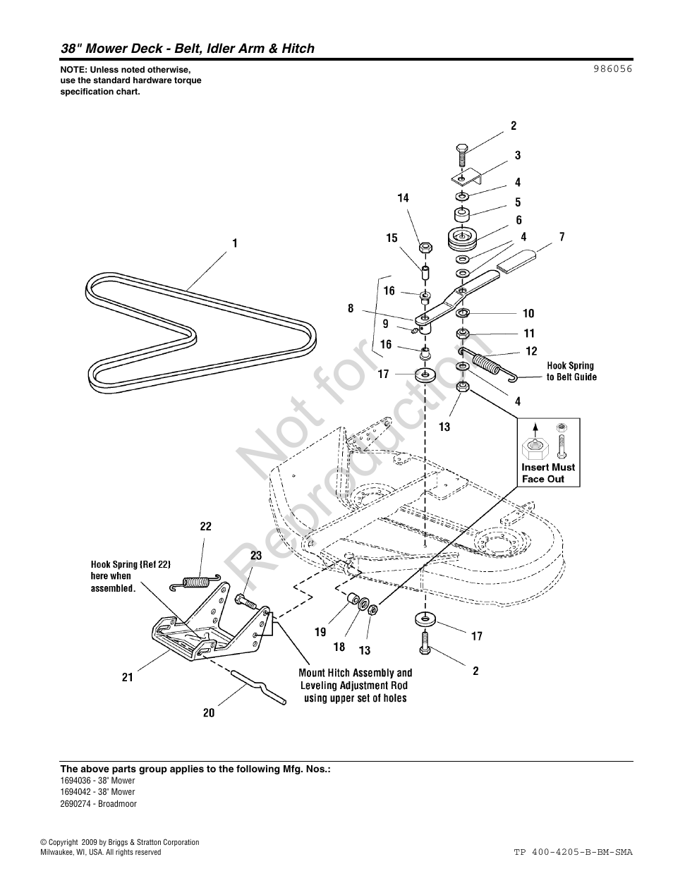 Not for reproduction | Briggs & Stratton Broadmoor User Manual | Page 48 / 96