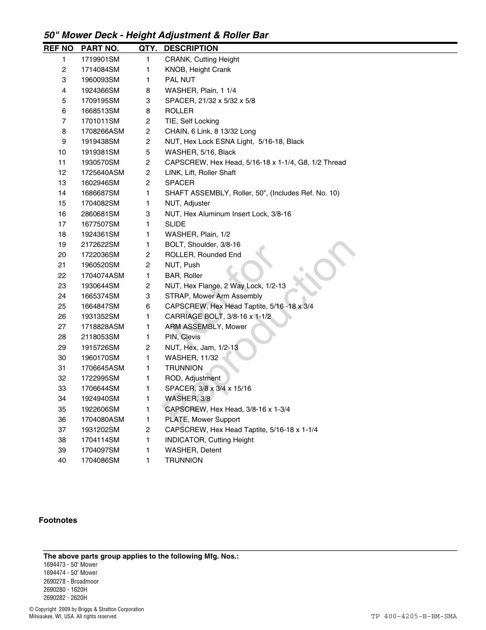 Not for reproduction | Briggs & Stratton Broadmoor User Manual | Page 83 / 96