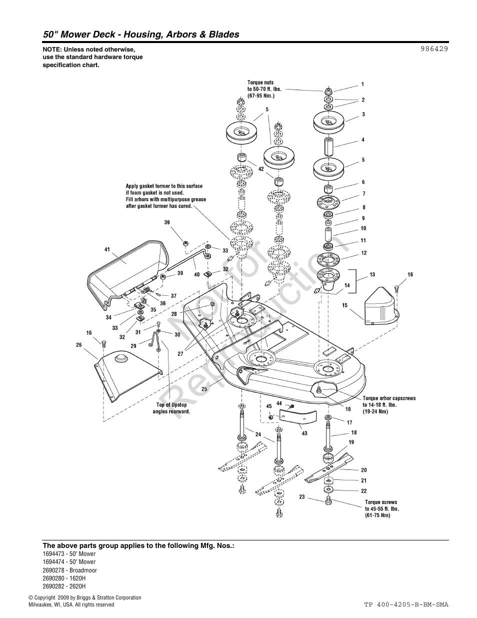 Not for reproduction | Briggs & Stratton Broadmoor User Manual | Page 86 / 96