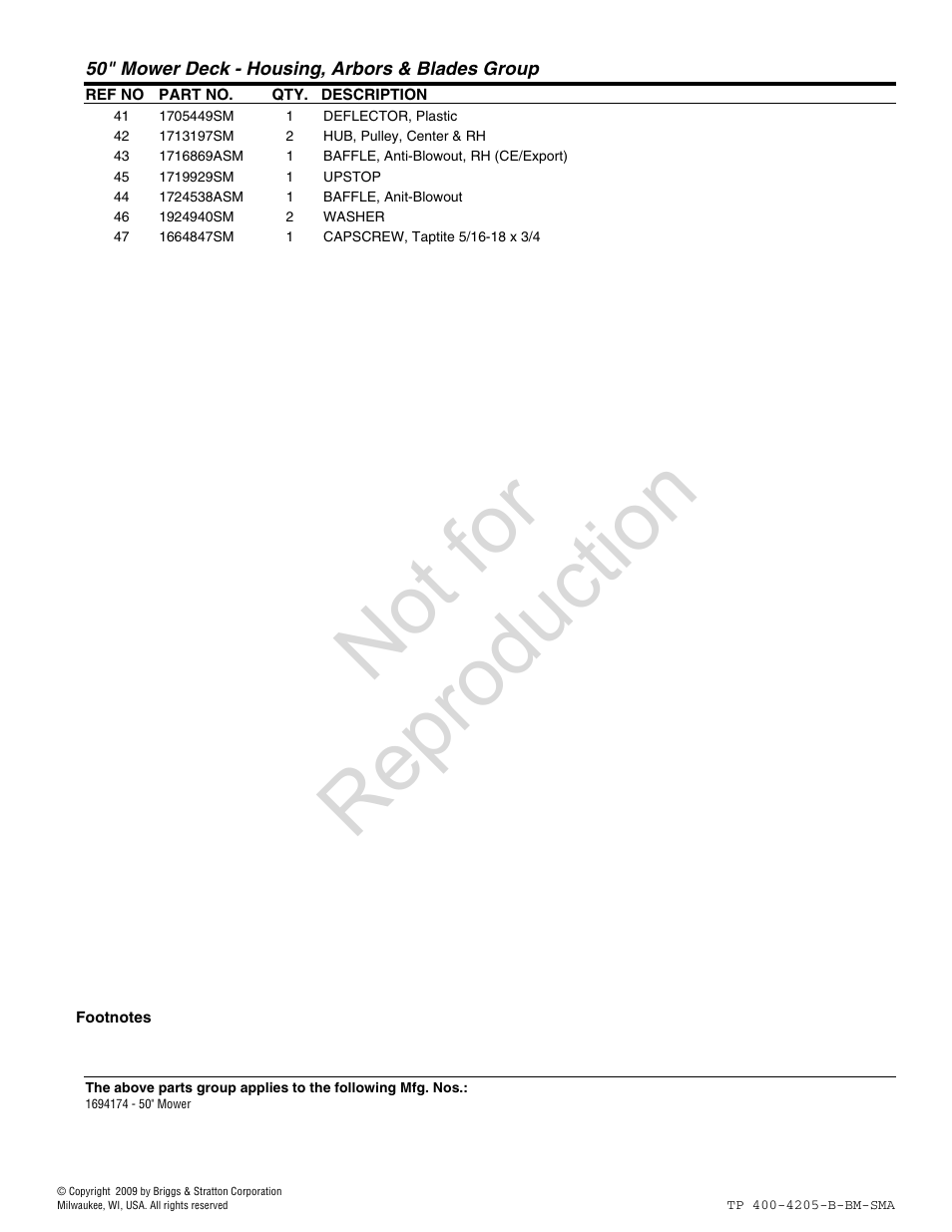 Not for reproduction | Briggs & Stratton Broadmoor User Manual | Page 93 / 96