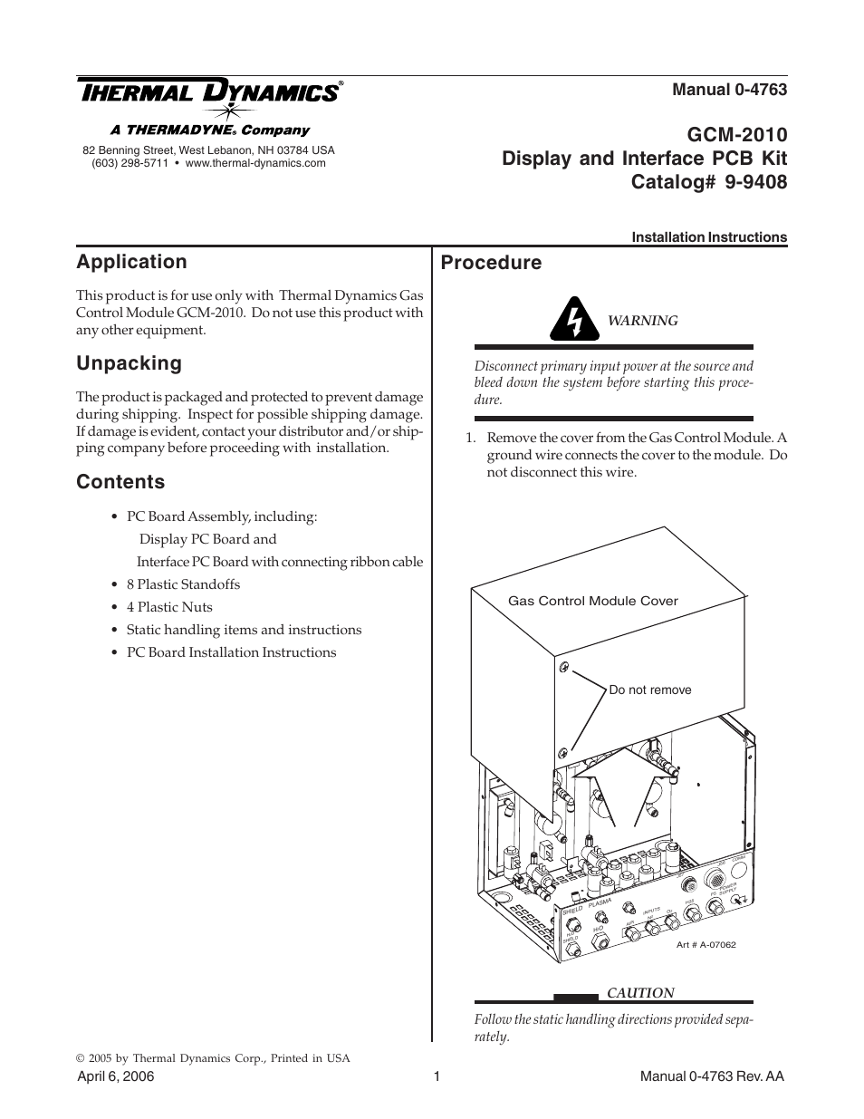 Tweco 9-9408 User Manual | 2 pages