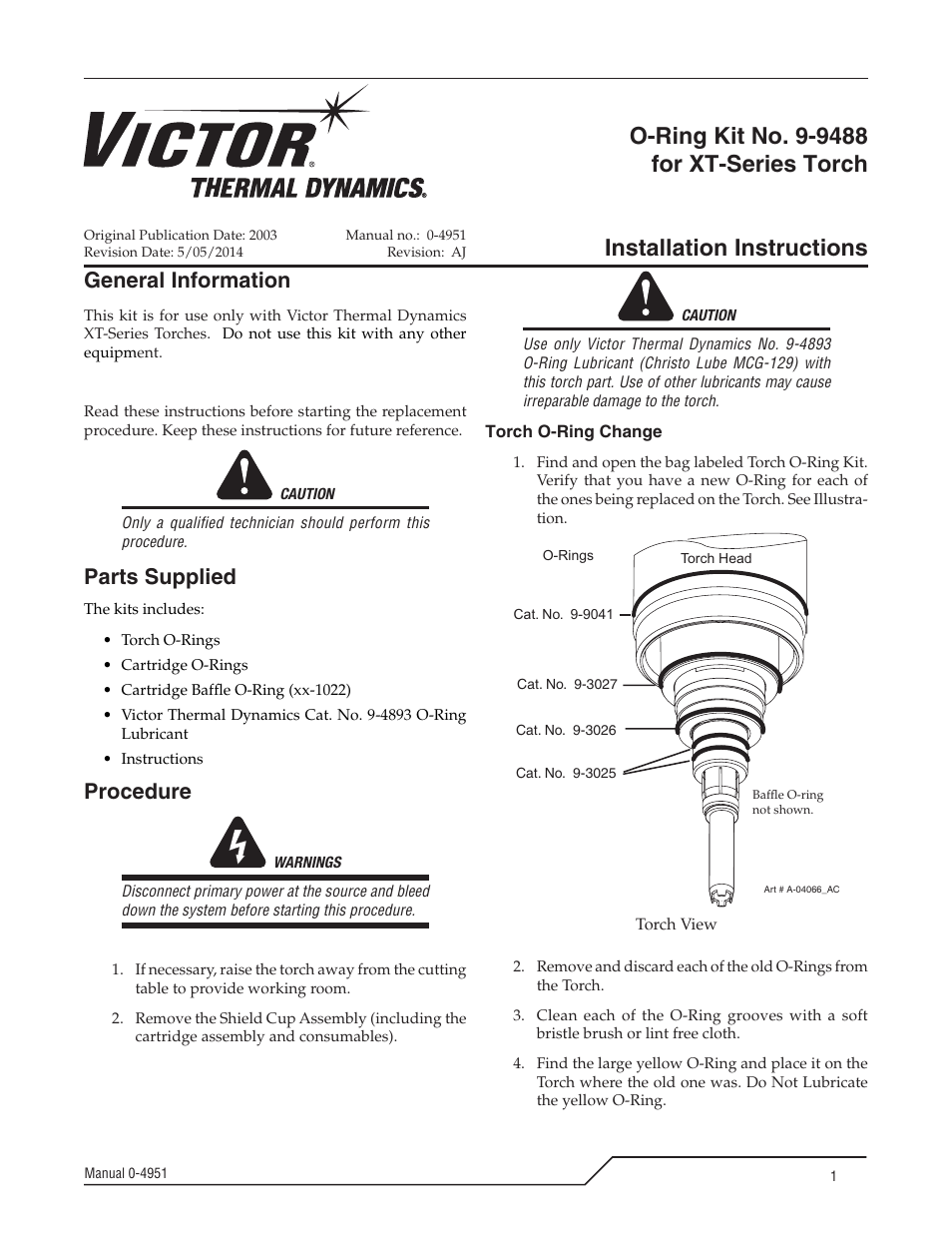 Tweco 9-9488 User Manual | 6 pages