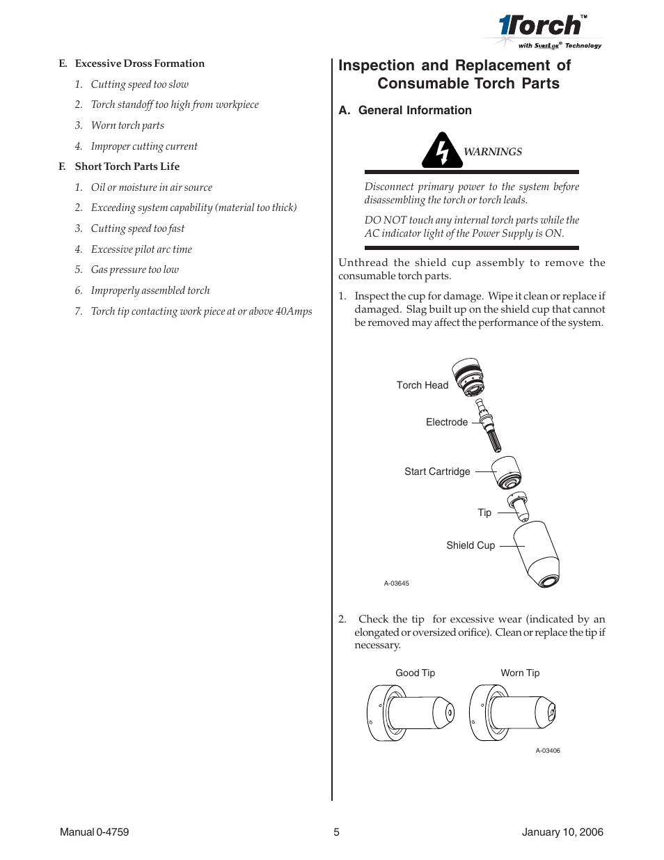 Tweco SL55 Plasma Cutting User Manual | Page 5 / 9