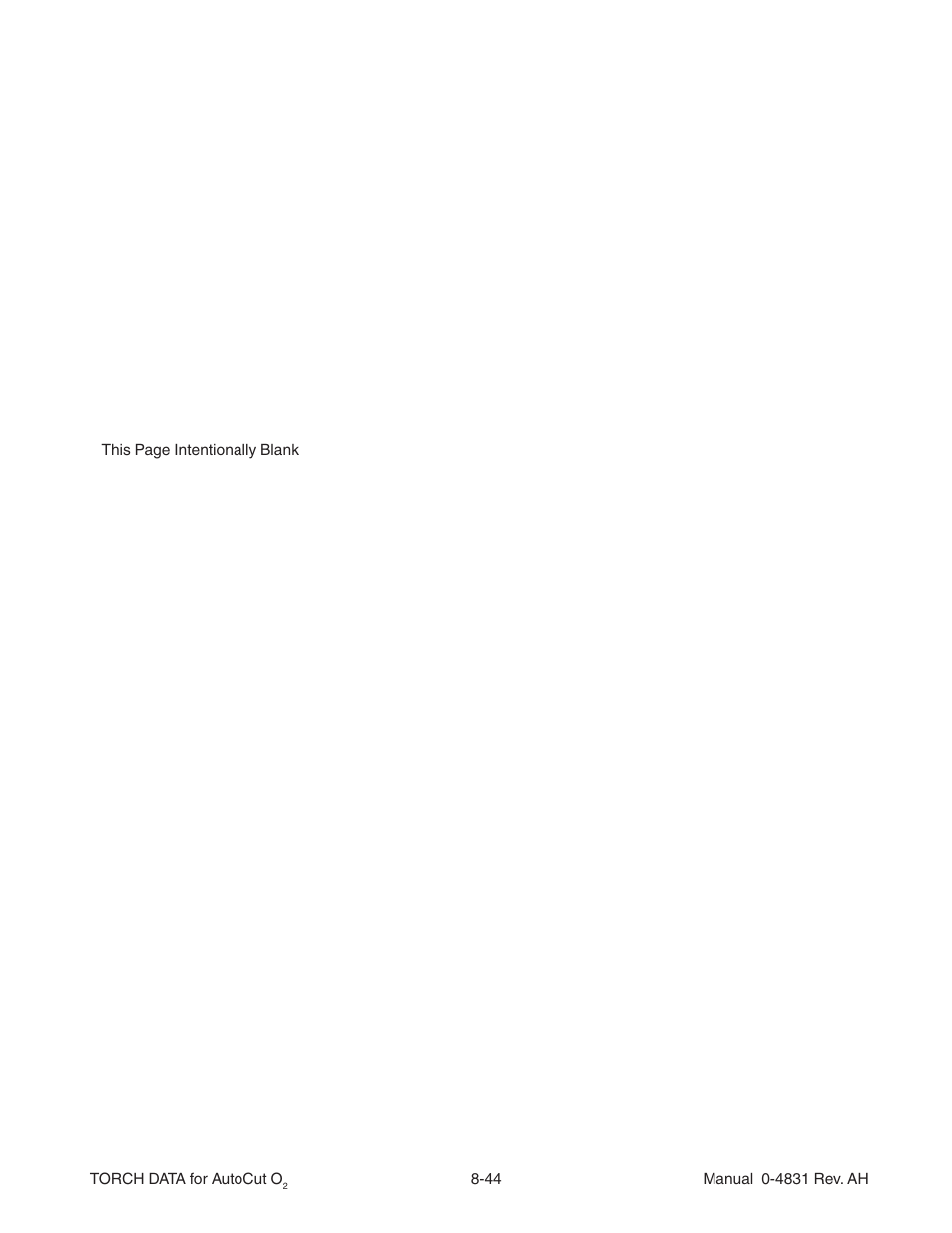 Tweco Torch Data for Auto-Cut O2 V.1 User Manual | Page 38 / 46