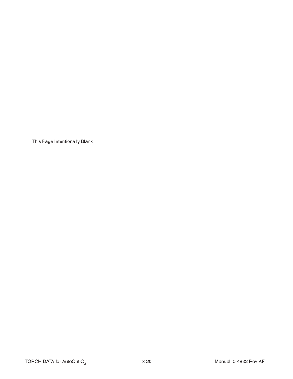 Tweco Torch Data for Auto-Cut O2 V.2 User Manual | Page 20 / 54