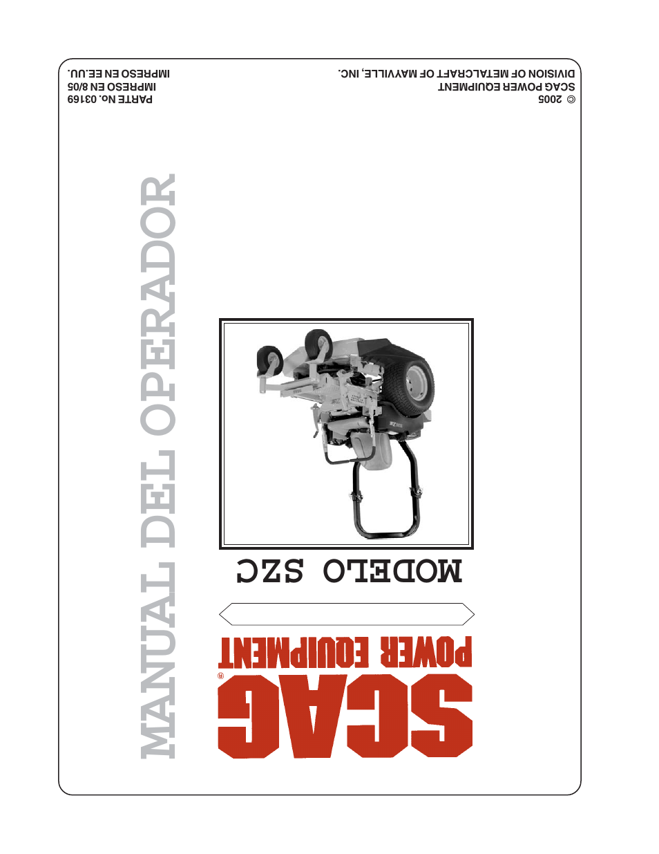 Manual del operador, Modelo szc | Briggs & Stratton SZC User Manual | Page 109 / 109