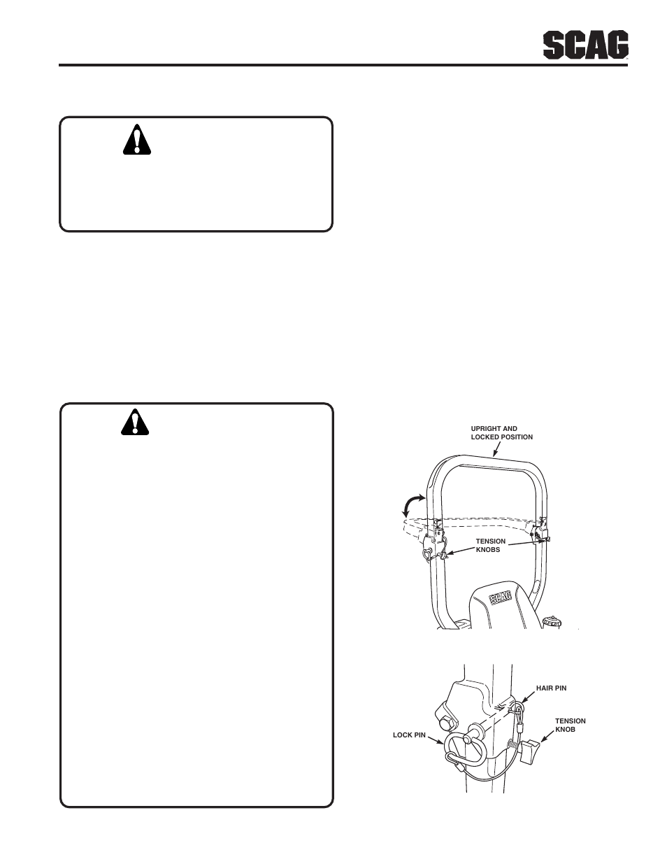 Warning | Briggs & Stratton SZC User Manual | Page 11 / 109