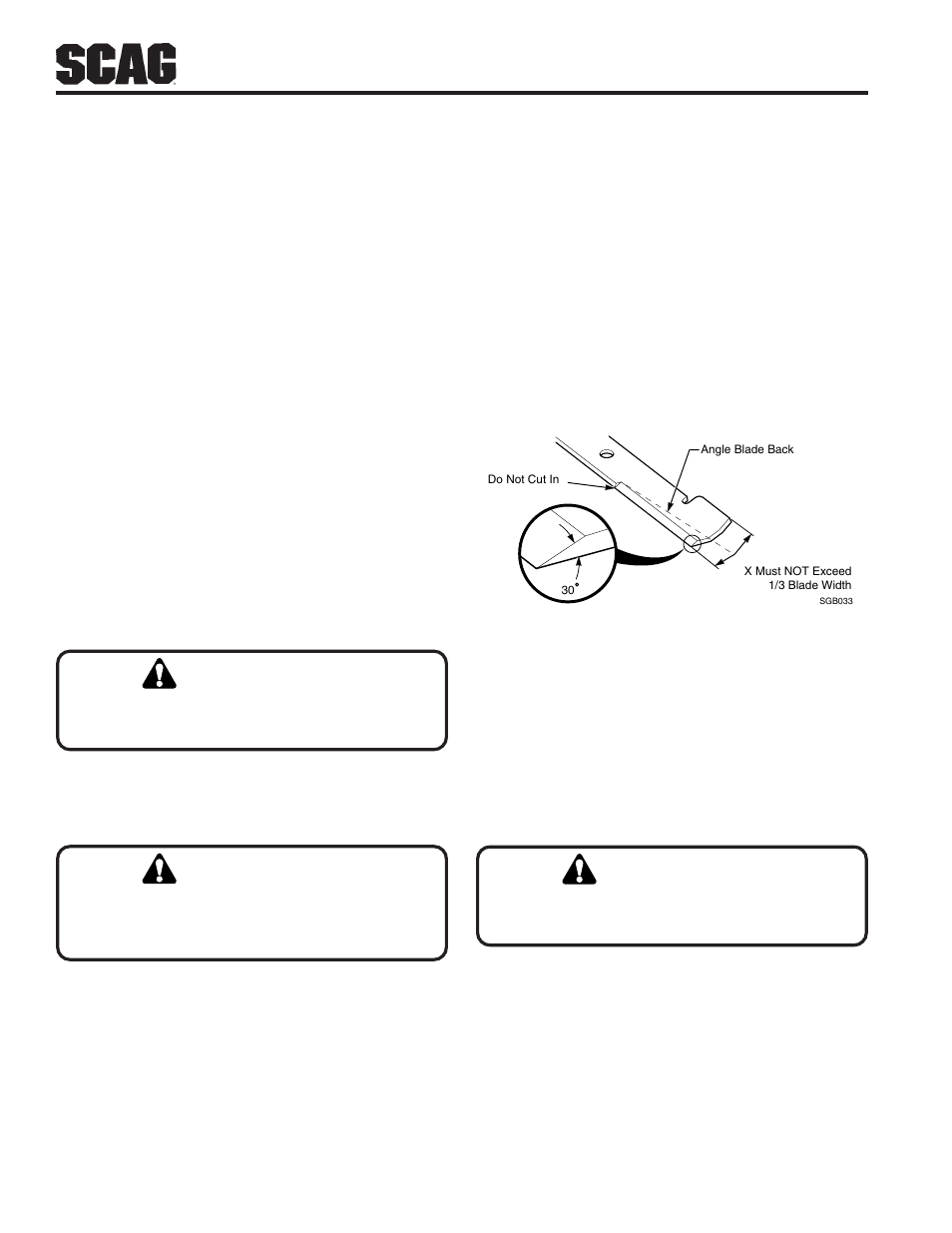 Warning | Briggs & Stratton SZC User Manual | Page 40 / 109