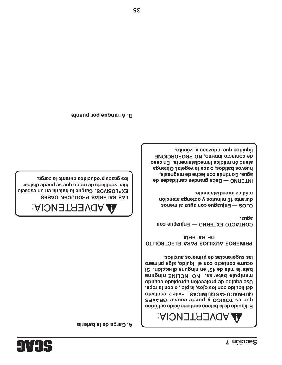 Adver tencia: adver tencia | Briggs & Stratton SZC User Manual | Page 71 / 109