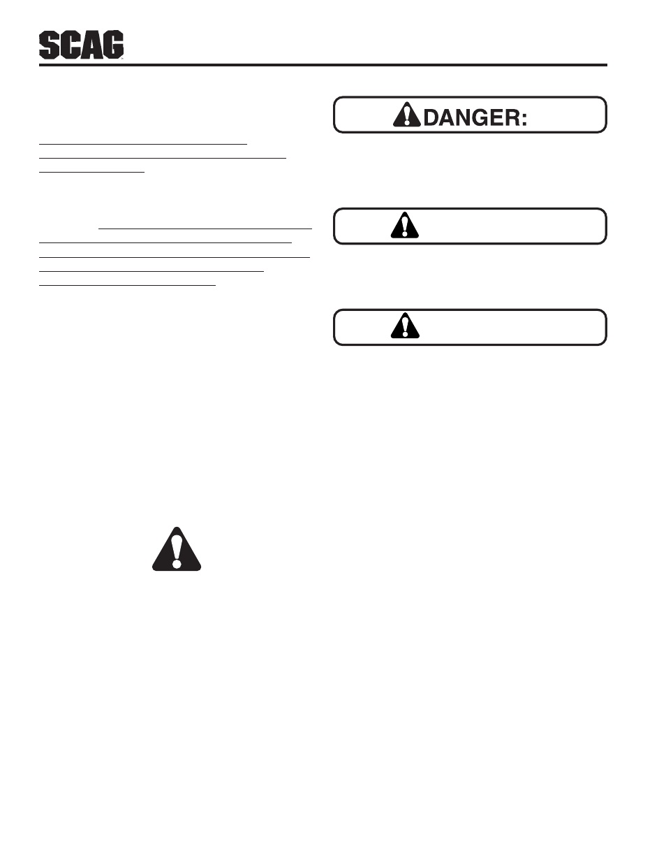 Warning, Caution, Safety information | Briggs & Stratton SZC User Manual | Page 8 / 109