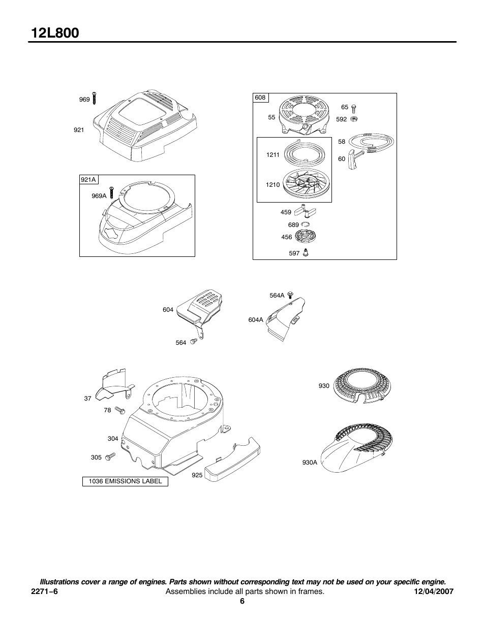 Briggs & Stratton 12L800 User Manual | Page 6 / 11