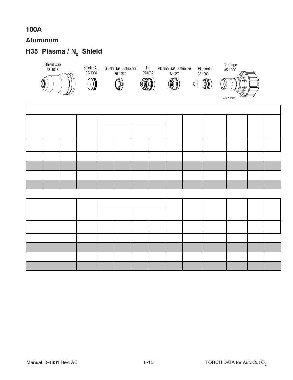 Shield | Tweco XT-301 Torch Data for Distributor use w- Auto-Cut 30O2 AE User Manual | Page 15 / 54