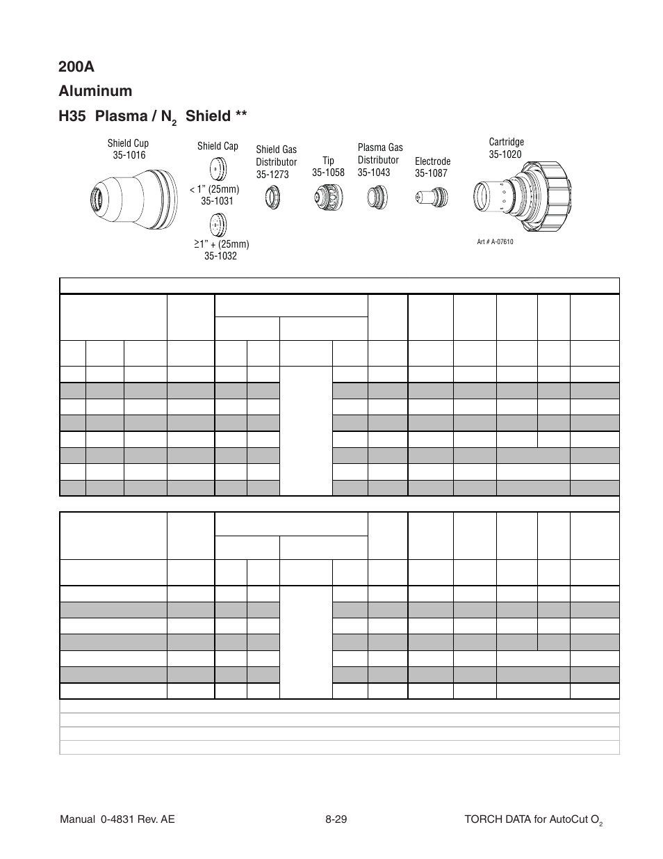Shield | Tweco XT-301 Torch Data for Distributor use w- Auto-Cut 30O2 AE User Manual | Page 29 / 54