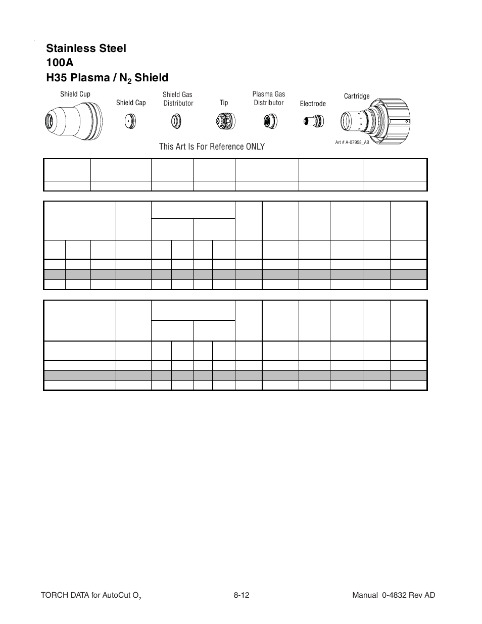 Shield | Tweco XT-301 Torch Data for OEM use w- Auto-Cut 30O2 AD User Manual | Page 12 / 54