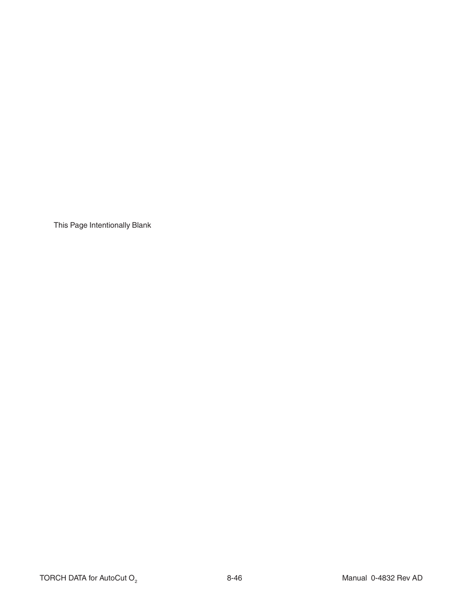 Tweco XT-301 Torch Data for OEM use w- Auto-Cut 30O2 AD User Manual | Page 46 / 54