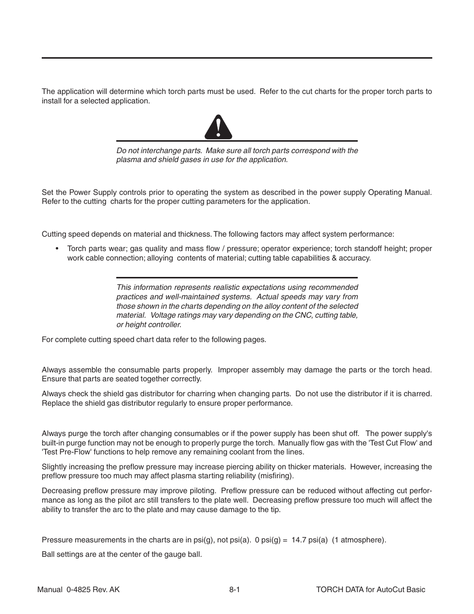 Tweco Torch Data AutoCut User Manual | 44 pages