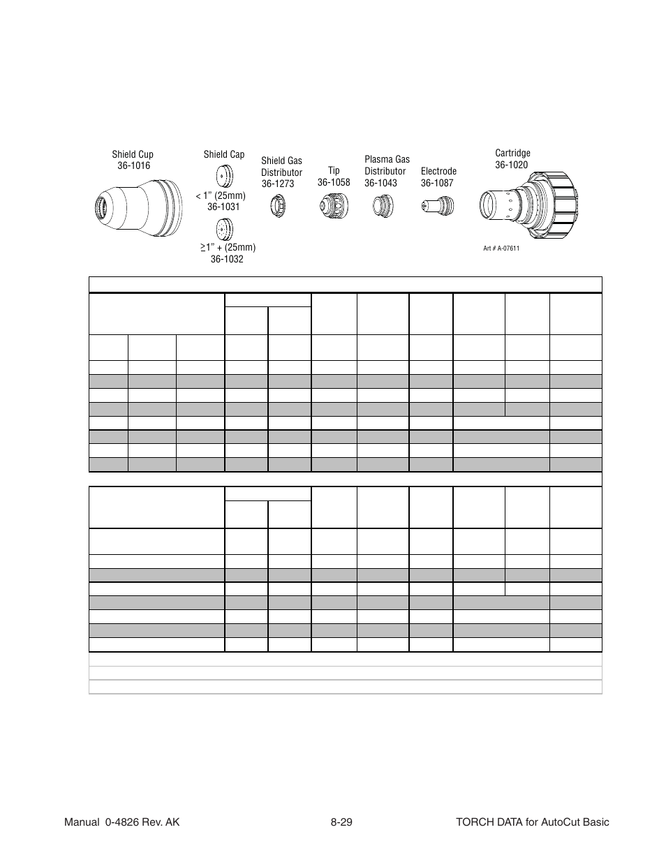 Shield | Tweco XT-301 Torch Data User Manual | Page 25 / 44